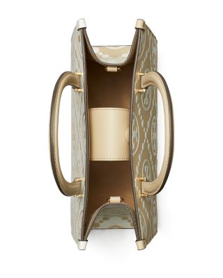 T Monogram Embossed Square Tote