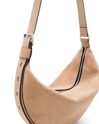 Halfmoon Suede Shoulder Bag