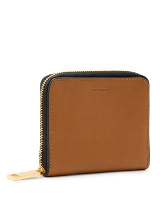 Lena Hex Leather Zip Wallet