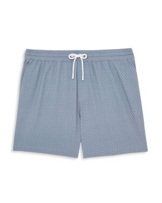 Tito Drawstring Geometric Printed Swim Trunks