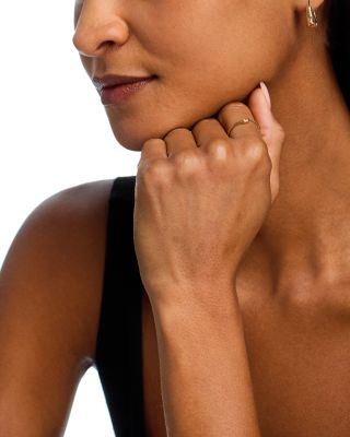 14K Yellow Gold Pear-Cut Diamond Coil Ring, 0.07 tcw