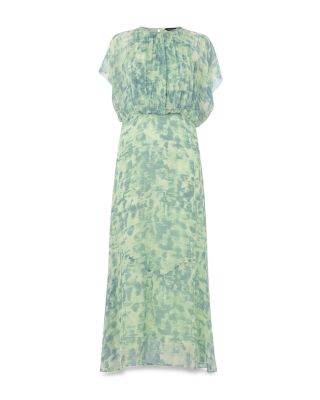 Dashes Brush Marks Midi Dress