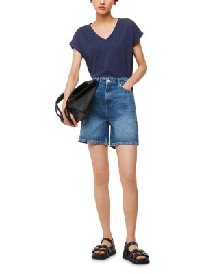 Willa V Neck Cap Sleeve Tee