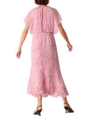 Dashed Brush Marks Midi Dress