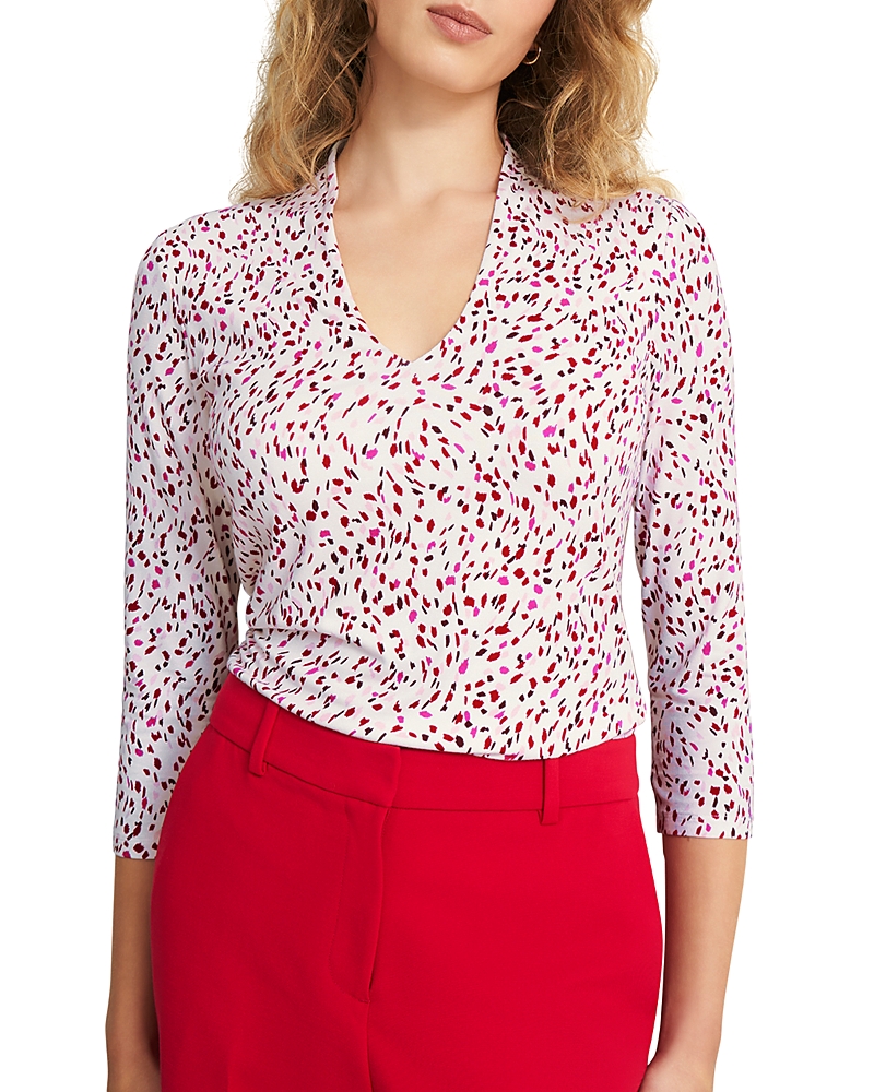 Hobbs London Aimee Top In Ivory Pink