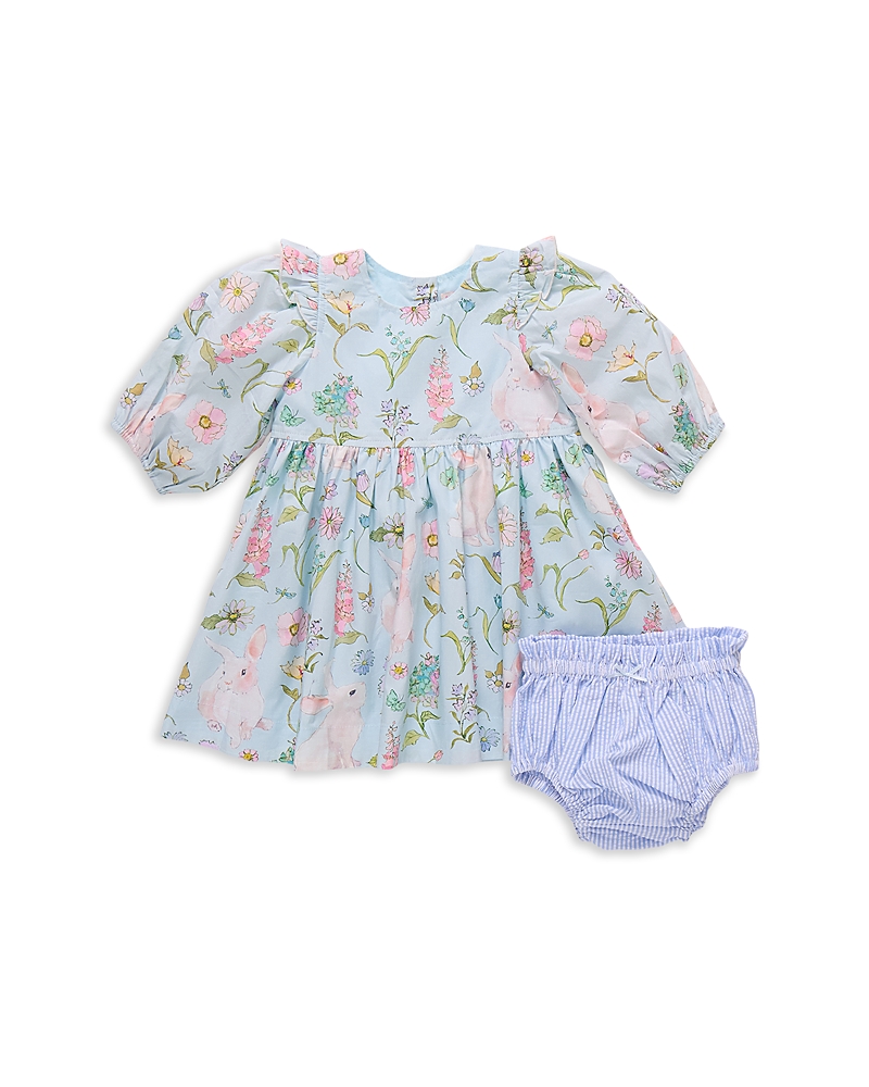 Pink Chicken Girls' Brooke Botanical Bunnies Dress Set - Baby
