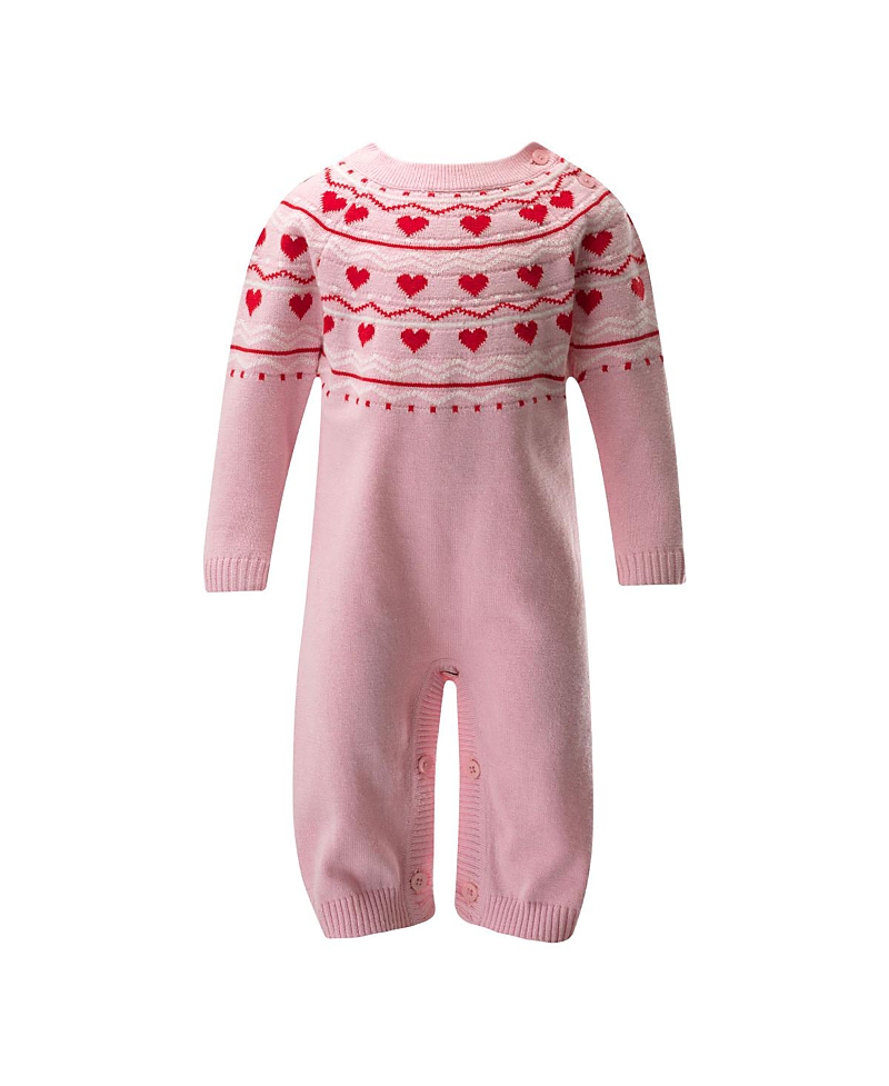 RACHEL RILEY GIRLS' HEART KNIT PLAYSUIT - BABY