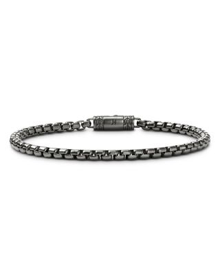 Dark Silver Box Chain Bracelet