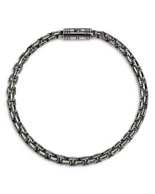 Dark Silver Box Chain Bracelet, 4.8mm