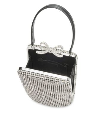 Silver Tone Crystal Fishnet Bag