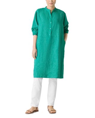Eileen Fisher - Washed Linen D&eacute;lav&eacute; Dress