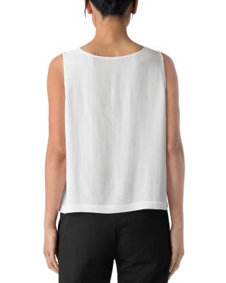 Silk Georgette Crepe Round Neck Silk Top