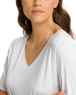 Cotton Silk V Neck Nightgown