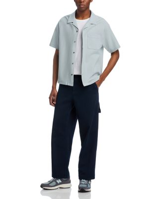 Men's Jacquard Short Sleeve Camp Shirt