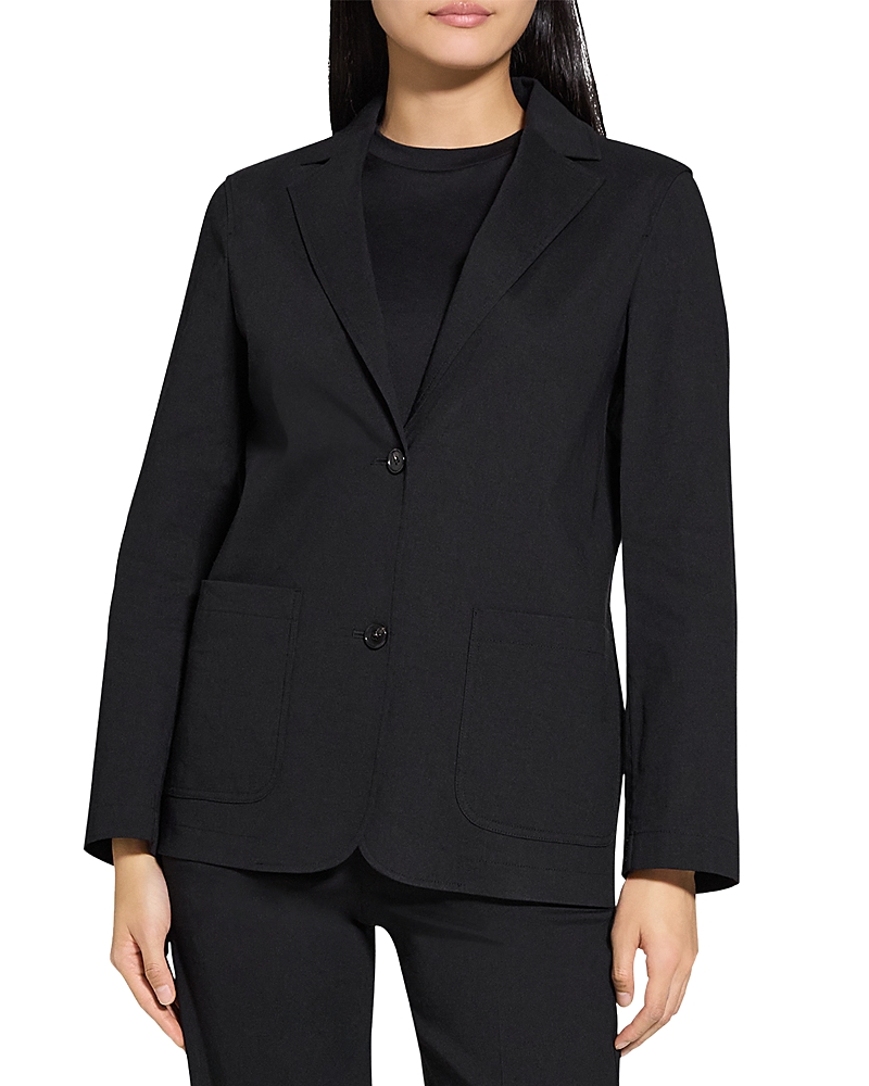 Theory Stretch Sculptural Blazer In Black