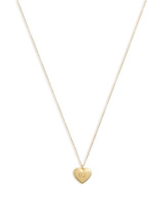 COACH - Signature Heart Pendant Necklace, 16"
