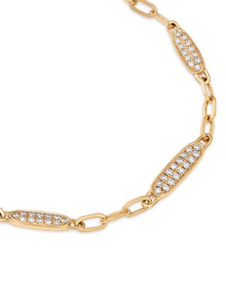 Diamond Station Bracelet in 14K Yellow Gold, 0.34 tcw