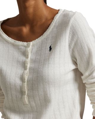 Henley Wide Leg Pajama Set