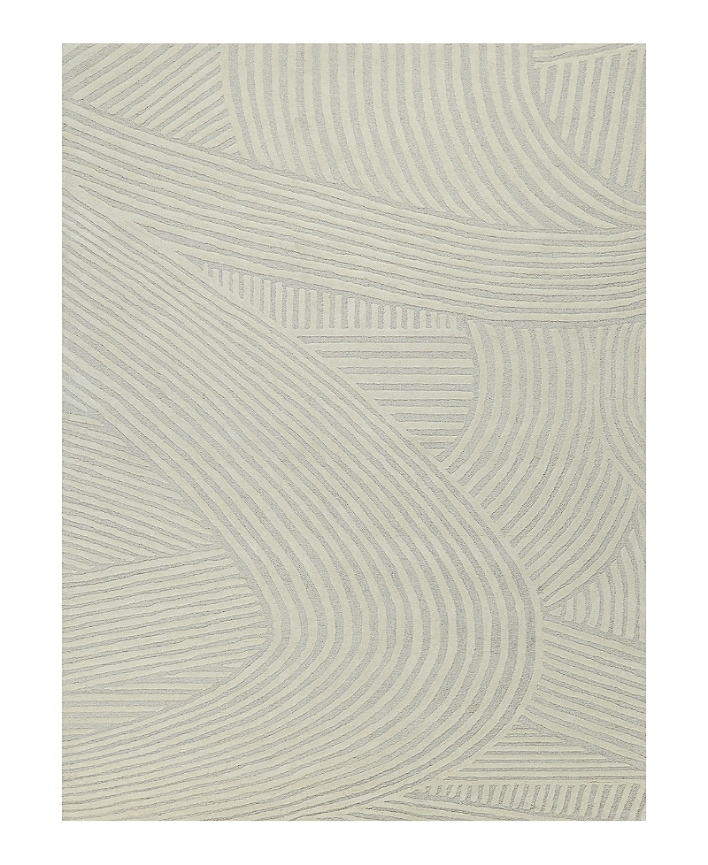 Exquisite Rugs Entro 7184 Area Rug, 6' X 9' In Silver/ivory
