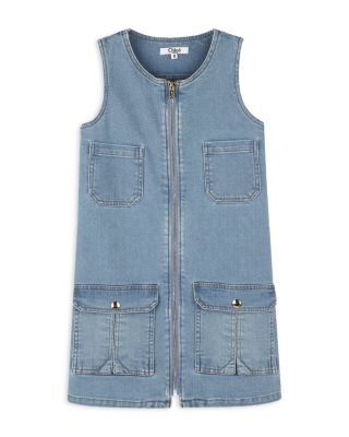 Chloé - Girls' Denim Dress - Little Kid, Big Kid