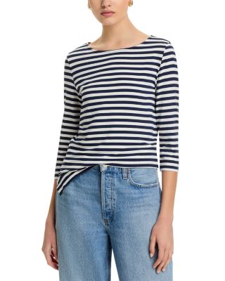 Majestic Filatures - Striped Boatneck Tee