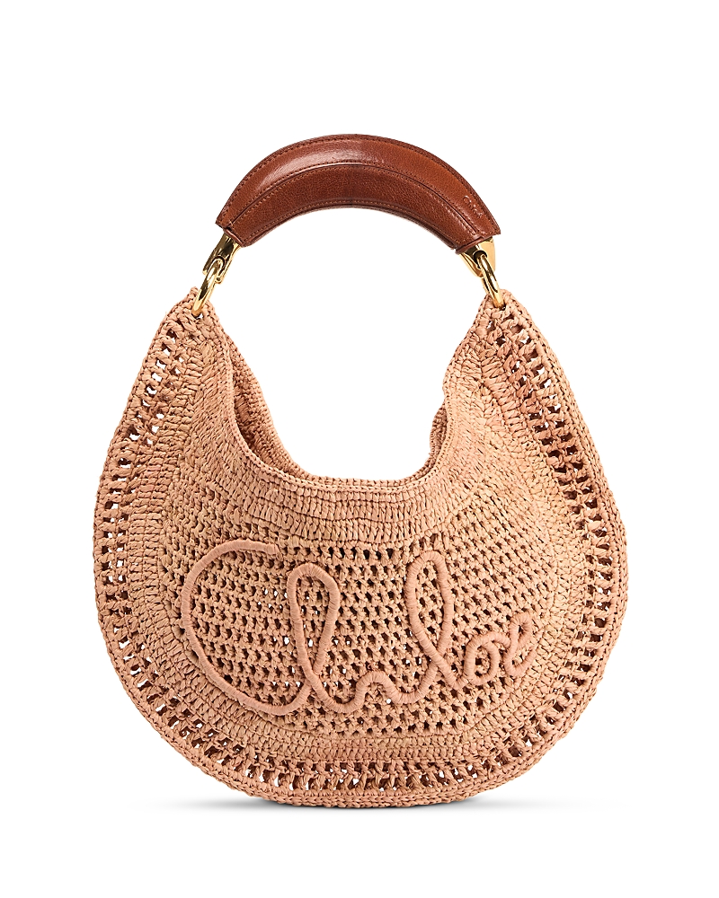 Chloe Summer Banana Raffia Hobo Bag