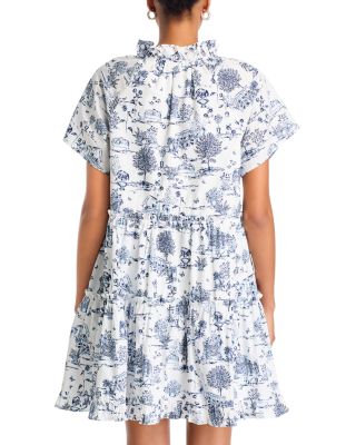 Toile Short Sleeve Mini Dress - Exclusive