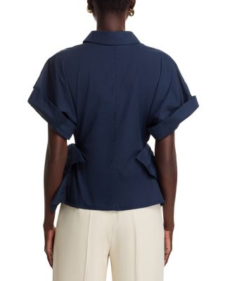 Bow Detail Short Sleeve Shirt