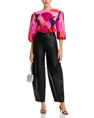 Crinkled Bubble Sleeve Top