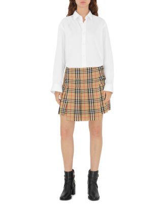 ミニスカート Burberry FW24 Check wool blend mini kilt (8095396) Burberry Zoe Pleated Check Wool Mini Kilt | Bloomingdale's