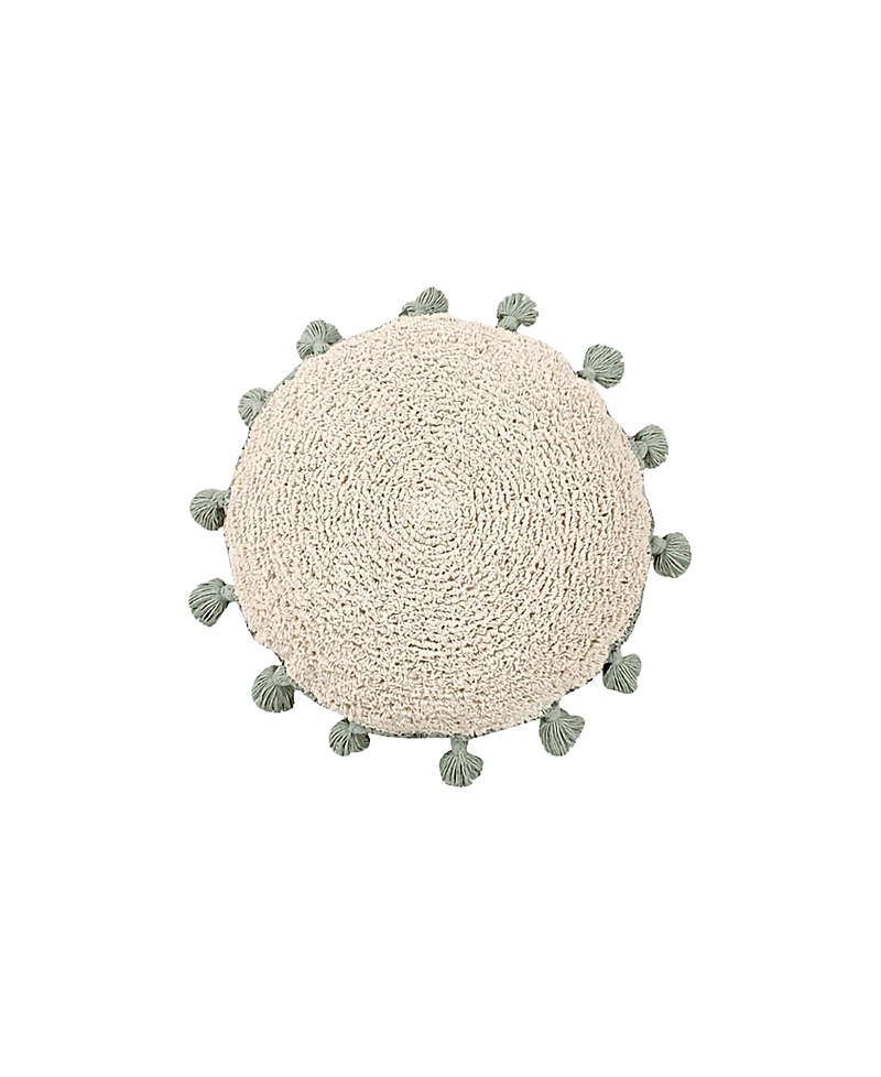 Lorena Canals Circle Accent Pillow In Natural/medium Green