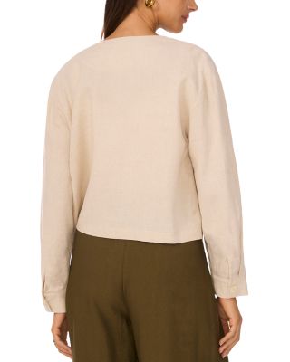 Cropped Button Front Jacket