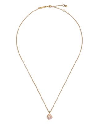 Ted Baker - Petites Painted Flower Pendant Necklace, 17.7"