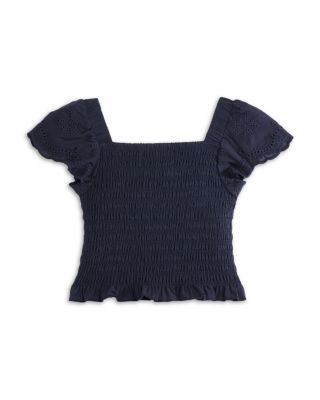 Girls' Faye Smocked Eyelet Top - Big Kid