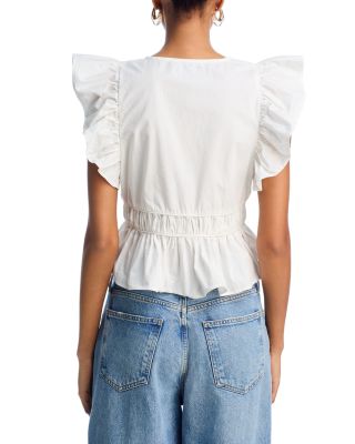 Ruffle Poplin Top - Exclusive