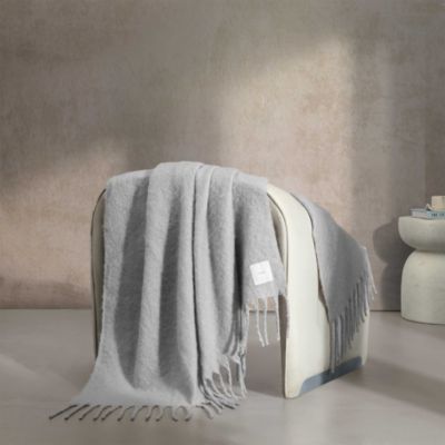Mohair Solid Throw Blanket, 70"L x 50"W