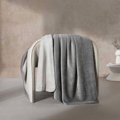 Modern Reversible Solid Throw, 70&amp;quot; x 50&amp;quot;
