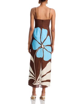 Linen Paloma Floral Graphic Dress - Exclusive