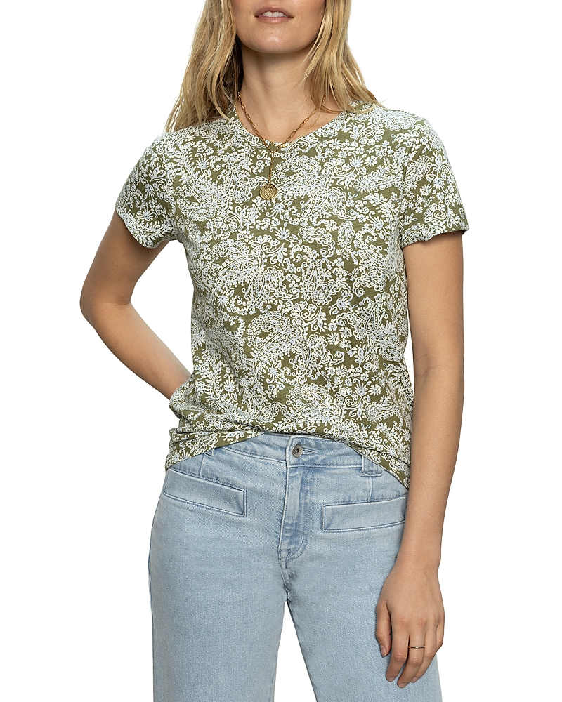 Sanctuary The Perfect Geo Print Cotton Blend Knit Top