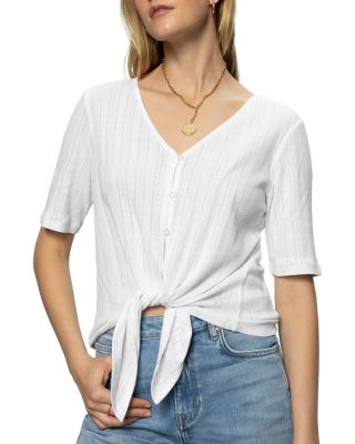 Sanctuary - Pointelle Tie Tee