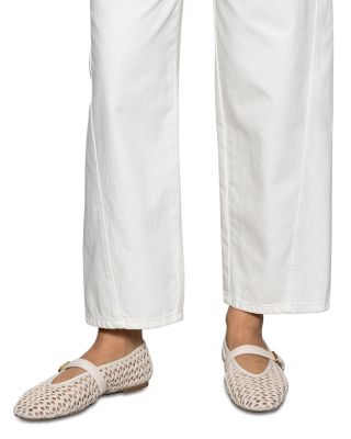 District High Rise Column Ankle Jeans in Bleached White