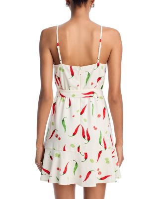 Printed Tie Waist Mini Dress - Exclusive