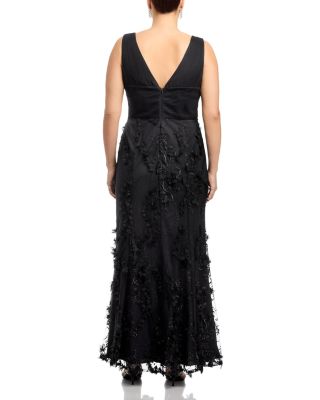 Aidan Mattox Floral Appliqué Mermaid Gown - Exclusive