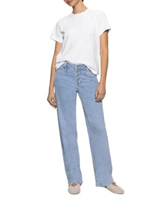 Luna Mid Rise Wide Leg Jeans in Blue Moonlight