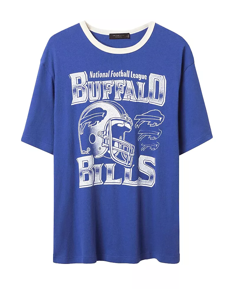 Junk Food Clothing Unisex Nfl Buffalo Bills Oversized Ringer Tee