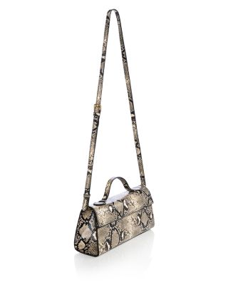 East West Medium Snake Embossed Faux Leather Crossbody Bag - Exclusive  