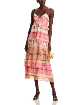 Pink Boho Printed Dress