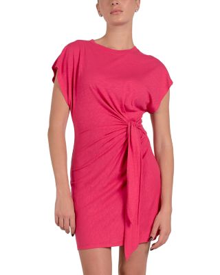 Short Sleeve Side Tie Dress