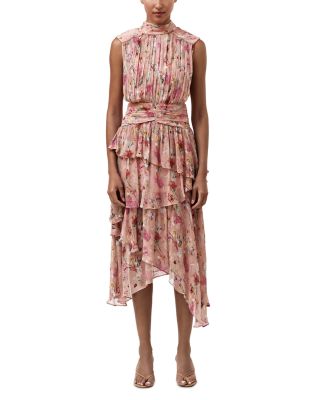 Lily Flower Sleeveless Midi Dress