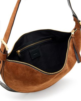 Halfmoon Suede Shoulder Bag